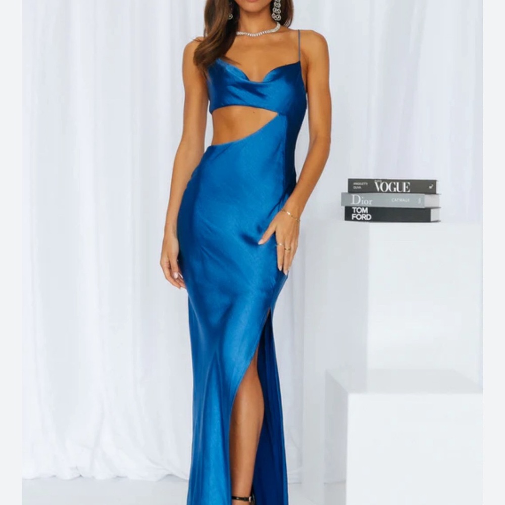 Hello Molly Royal blue cut out dress
